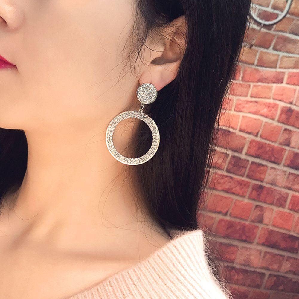 Needway Anting Perhiasan Berlian Imitasi Kristal Drop Earrings