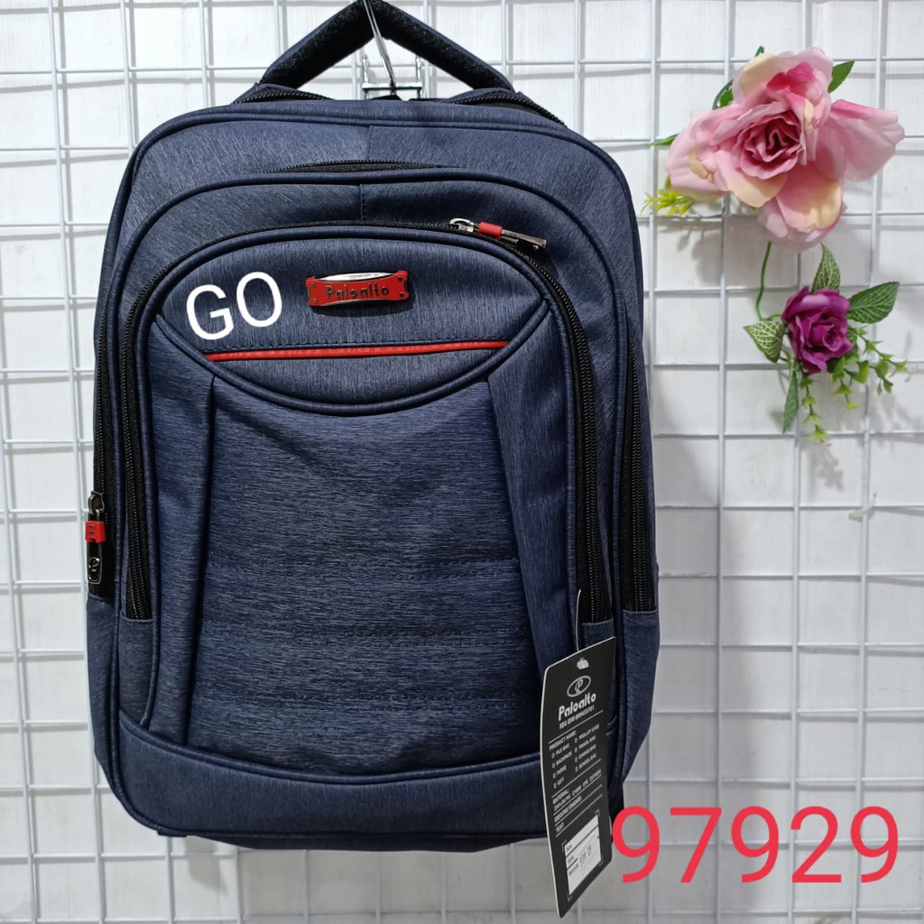 gos PALO ALTO TAS RANSEL A4 Laptop Free RainCover Tas Sekolah Laki Laki Perempuan