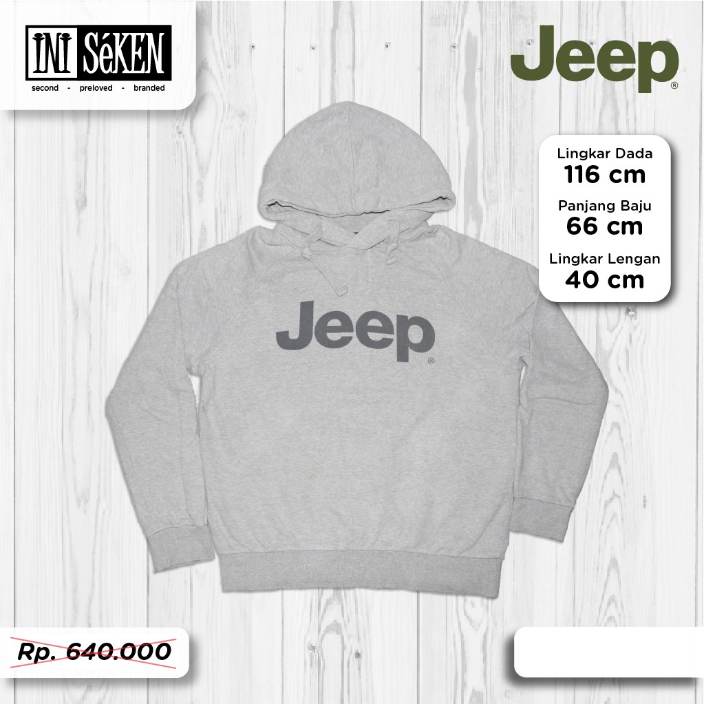 Jaket Sweater Hoodie JEEP Original L fit to XL