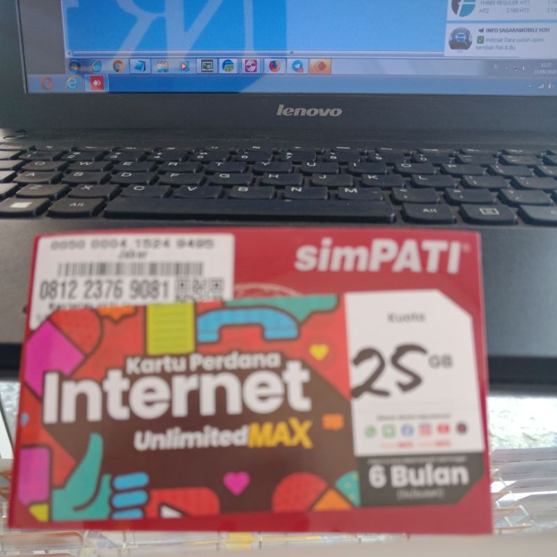 kartu kuota TELKOMSEL 25GB UNLIMITED MAX