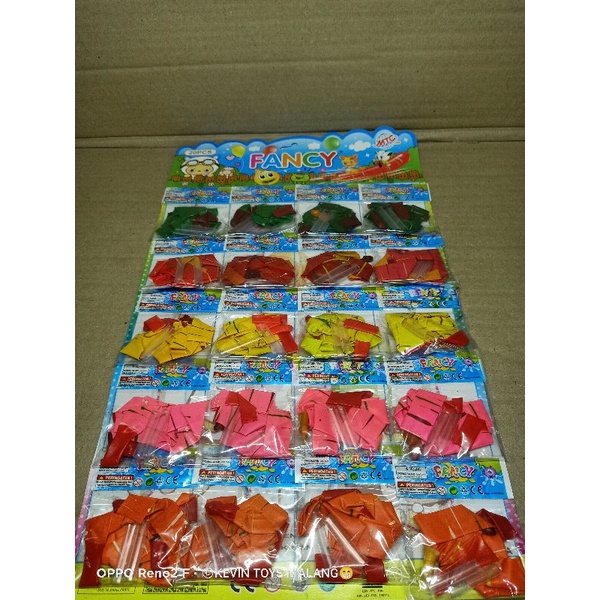 MD 2003 BALON ROKET ISI 2PCS / MAINAN BALON TIUP BENTUK KACANG PANJANG / MAINAN TIUP