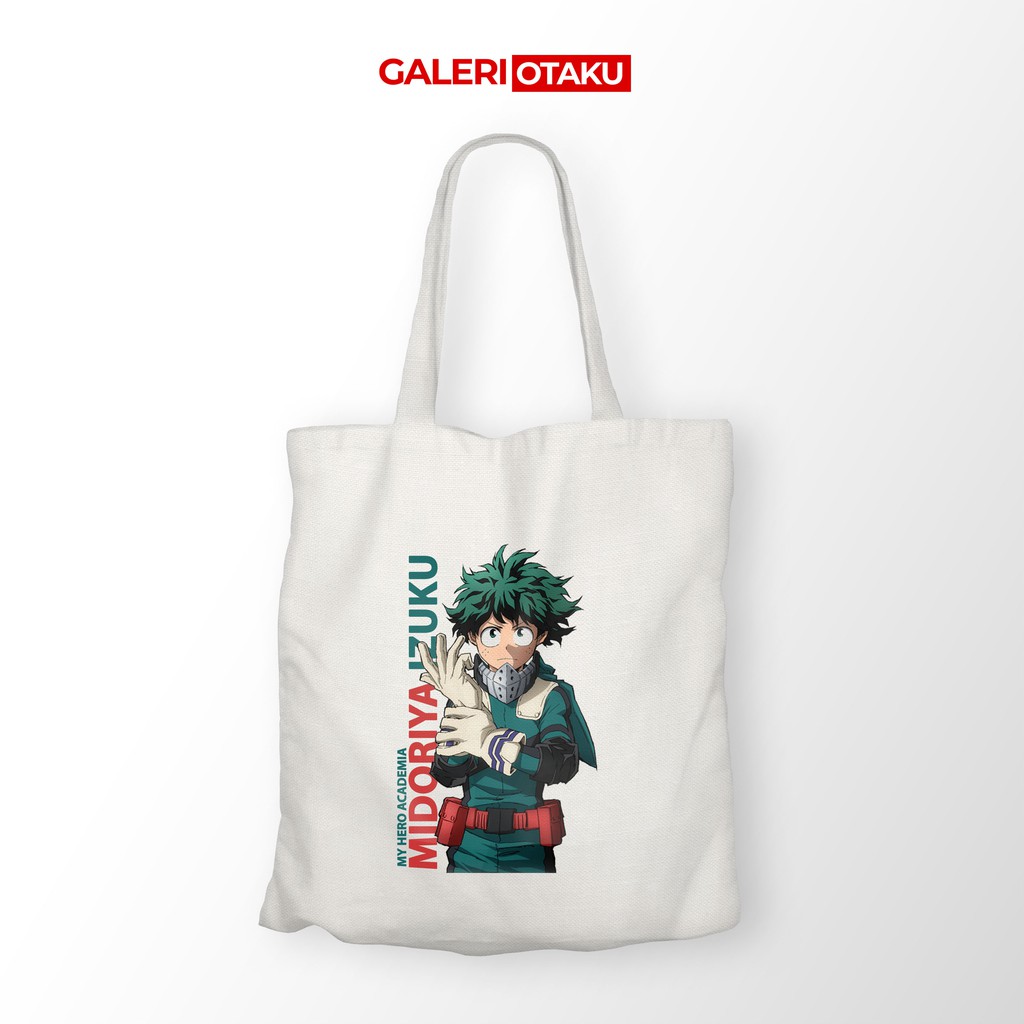 TOTE BAG KANVAS ANIME MIDORIYA IZUKU / MY HERO ACADEMIA / TOTE BAG ANIME / BAHAN KANVAS