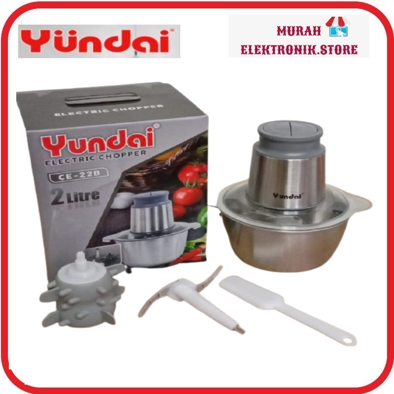 Food Processor Yundai CE-22 B 2 Liter Metal / Chopper Daging Bumbu kering basah / penggiling