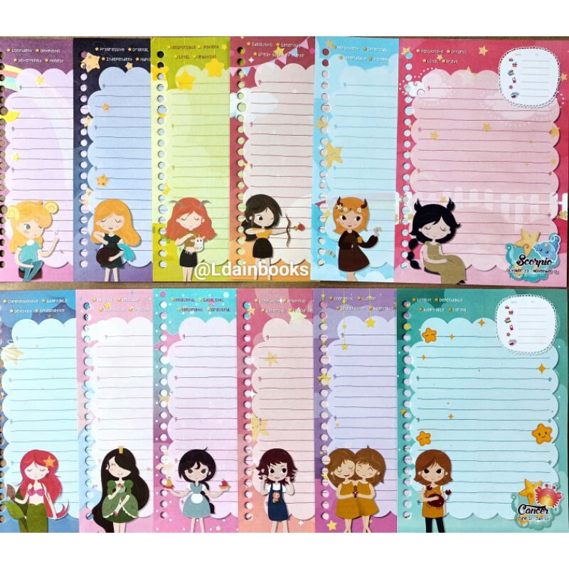 

WAJIB BACA DESKRIPSI PRODUK! (TERMURAH-MIN ORDER 10lmbr)Loose Leaf Harvest Zodiak Langka Motif Lucu/Murah A5