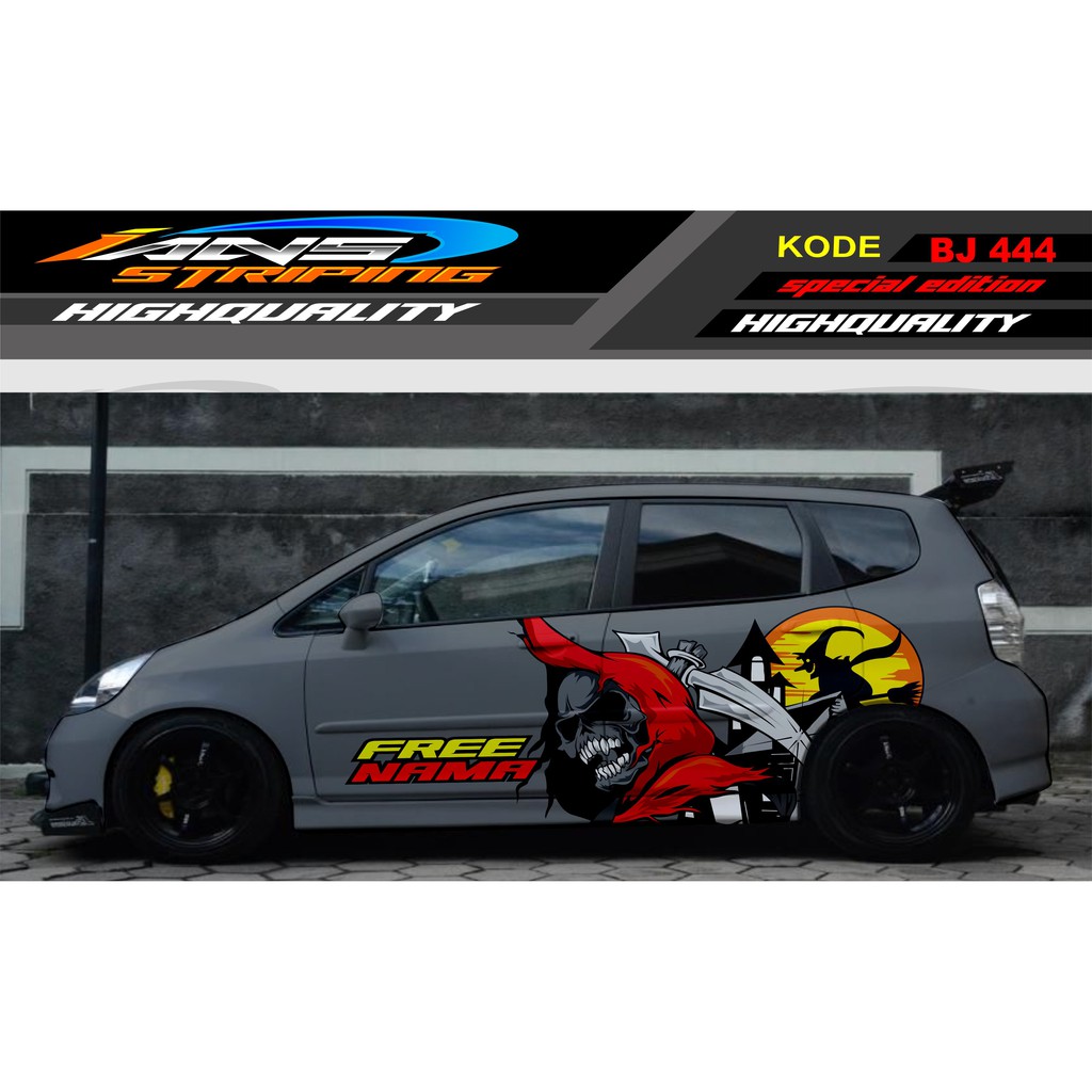 STICKER MOBIL JES JAZZ, BRIO, AGYA, AYLA / DECAL STICKER MOBIL / VARIASI STICKER MOBIL ANIMASI