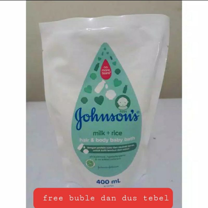 SABUN JOHNSON BABY MILK+RICE REFIL 400ML EXP 28 09 2025