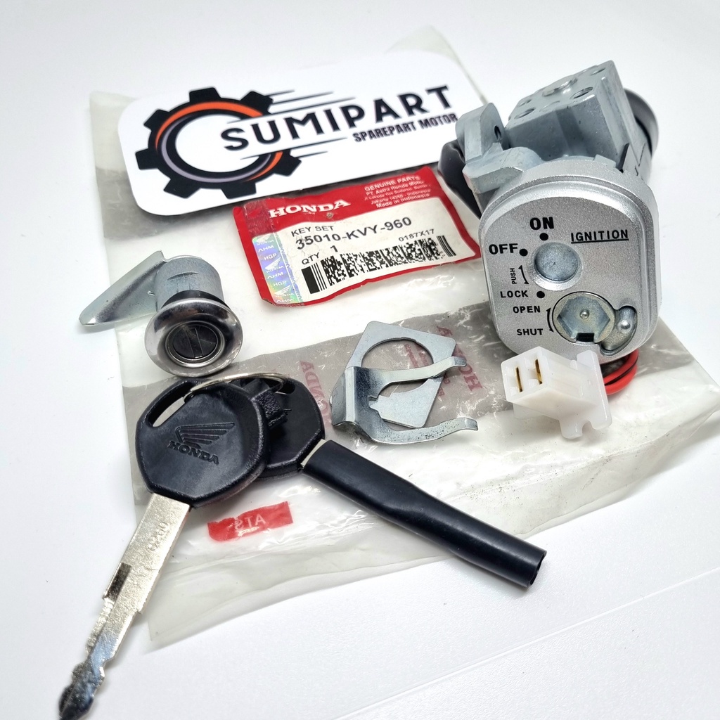 Kunci Kontak Set + Kunci Jok Motor Honda Beat Lama Beat Karbu KVY