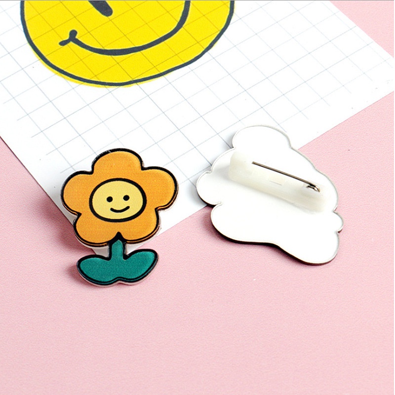 [Random Color]Creative Acrylic Brooch Cute Cartoon Brooch Fun Stationery Gift Ins Style Korean Cartoon Brooch Kawaii Bear Shaped Pin for School Bag Fashion Badge Bag Accessories