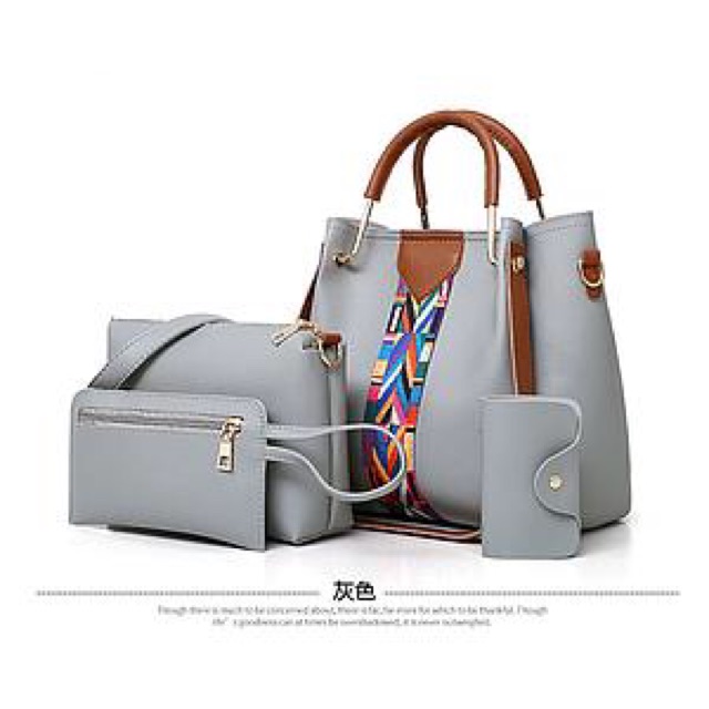 SG1320 Syafniegalery tas set 4in1 handbag Tasfashion impor batam dompet cluth gantungan 3108 3165