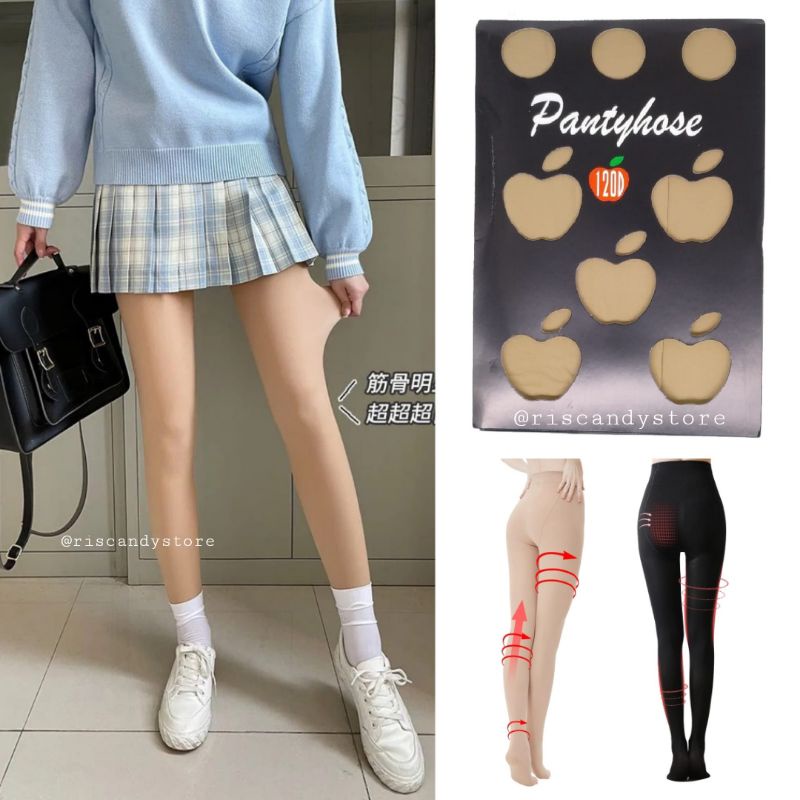 Stocking Apple Tebal (Premium) warna cream / Stocking Apple wanita