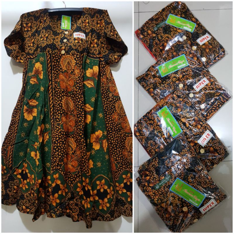 YULI - DASTER KLOK BOBOK SL SOGA LD 100 CM PB 100 CM BATIK BUSUI KENCANA UNGU LEBEL HIJAU (KUI)ĺ