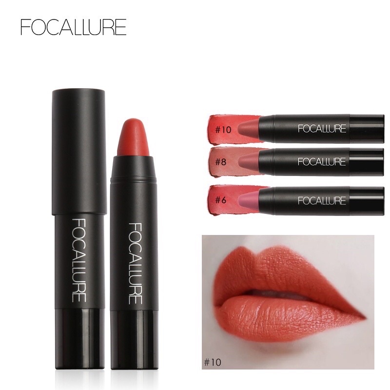 (Ready &amp; Ori) Focallure 19 Colors Matte Crayon Lipstick Original FA22