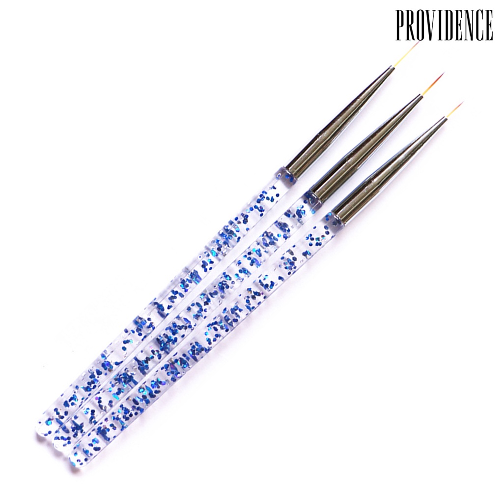 Providence 3Pcs/Set Tip Head Nail Painting Pen Colorful Surface Ultra Thin Sequins Flower Nail Art French Drawing Brush for Manicure