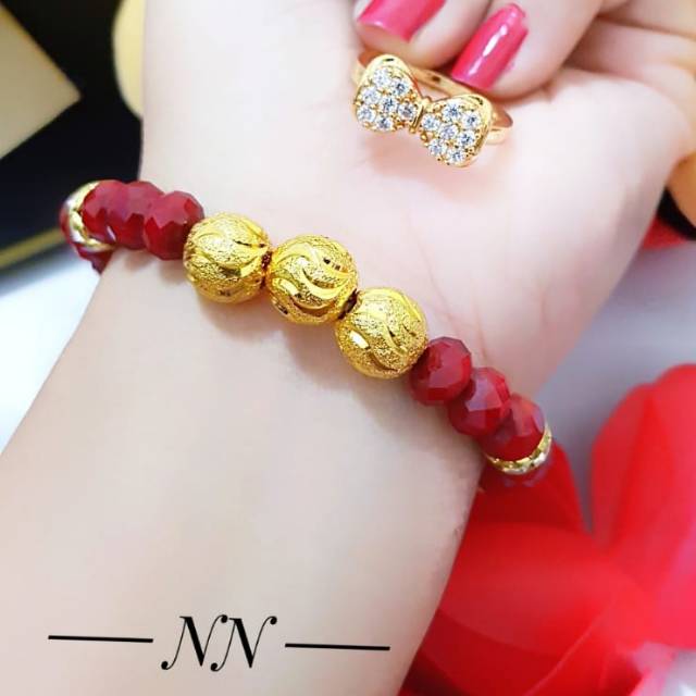 Set gelang dan cincin xuping keren