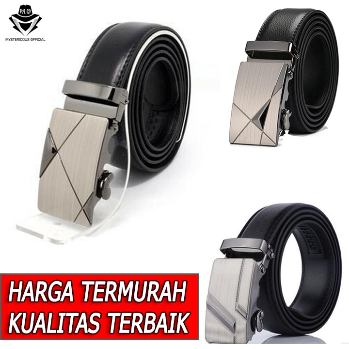 TERMURAH MEN BELT Ikat pinggang impor gesper pria kulit premium asli