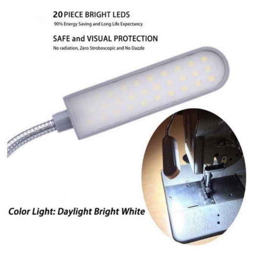 Lampu Mesin Jahit LED 20 Titik magnet (PAKAI COLOKAN)