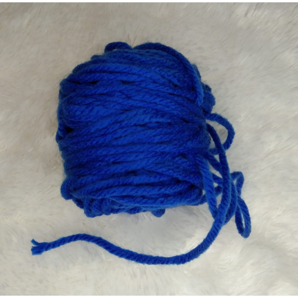 Benang rajut katun impor big ply / milk cotton yarn / benang rajut 1 roll / benang rajut biru tua