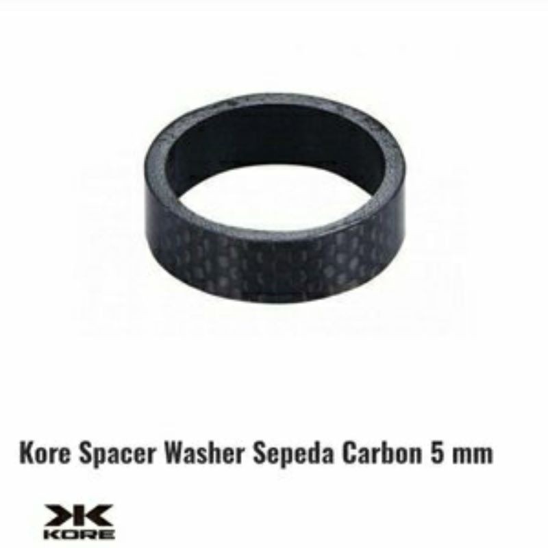 Spacer washer kore 5mm carbon 28,6mm ring peninggi stem sepeda ring spacer kore carbon