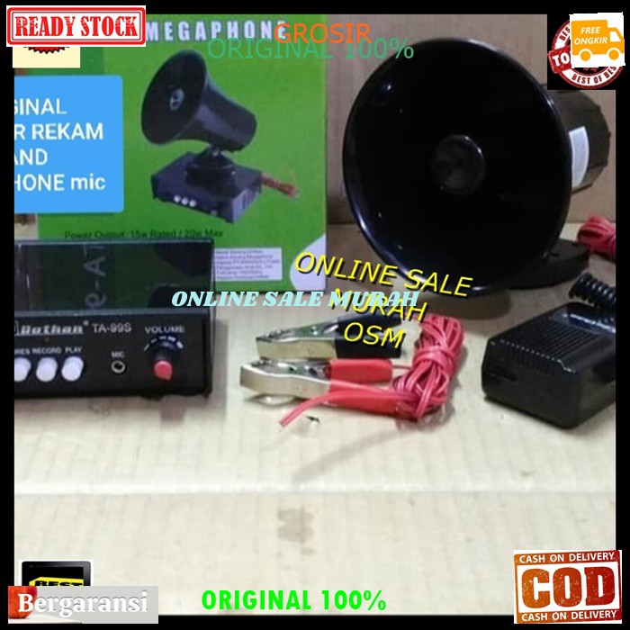 G83 Power ampli amplifier mic original mik speaker mobil car audio sound system corong horn megaphone repeat musik vocal vokal profesional pro G83   Bisa rekam suara ke usb  Bisa repeat ulang ulang lagu  Ampli + speaker corong + mic  Untuk segala jenis ke