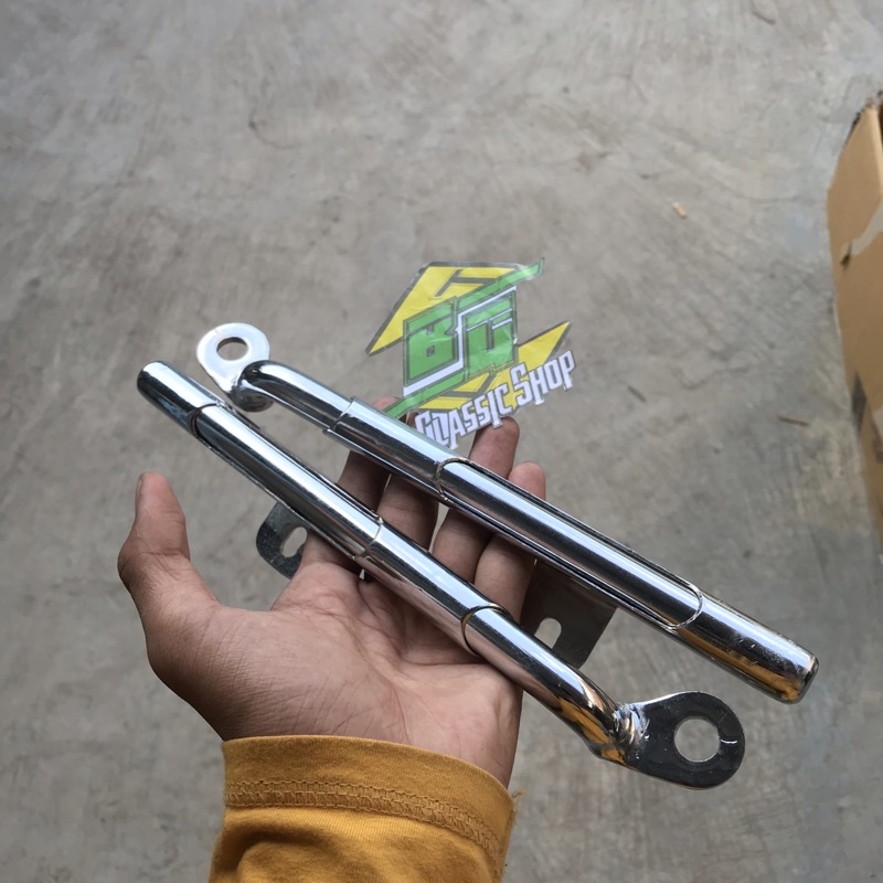 behel kondom cb begel panjang,bahan besi as chrome tebal,model terbaru.