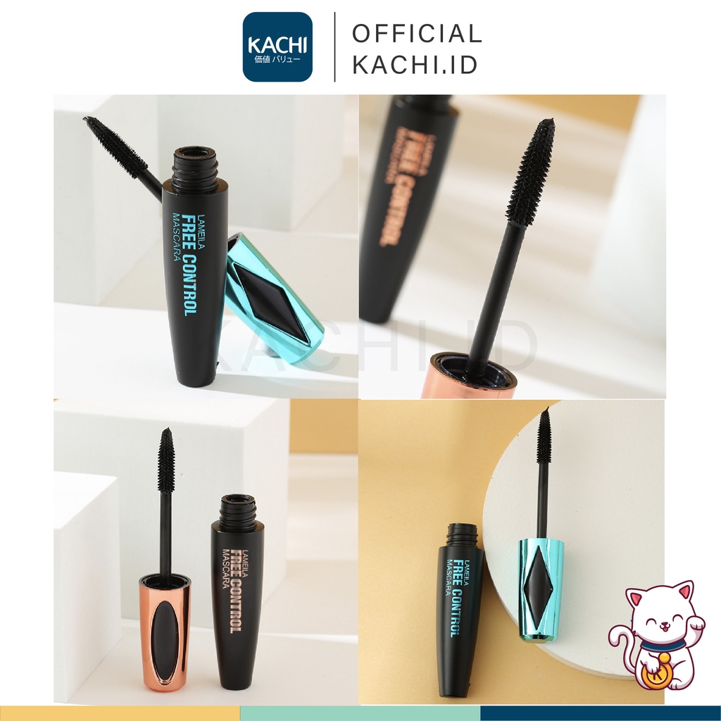 KACHI - LAMEILA Teal &amp; Gold Mascara Long Lasting Lash Slender Curling Waterproof Maskara LA023