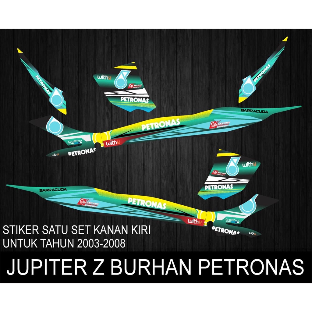 STIKER STRIPING VARIASI JUPITER Z BURHAN PETRONAS