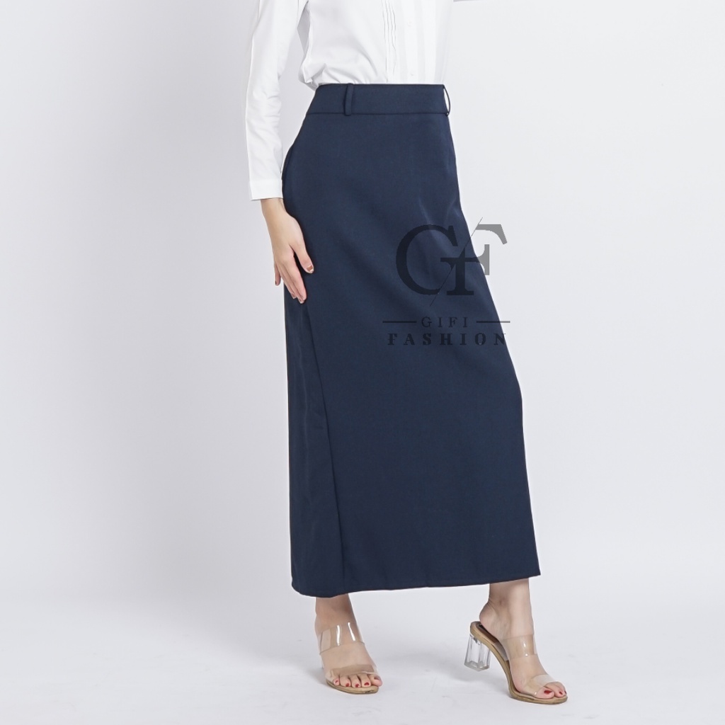 ROK KERJA WANITA / /ROK FORMAL/ ROK REMPEL KERJA / ROK SPAN KERJA / ROK PANJANG POLOS / ROK KANTOR-5
