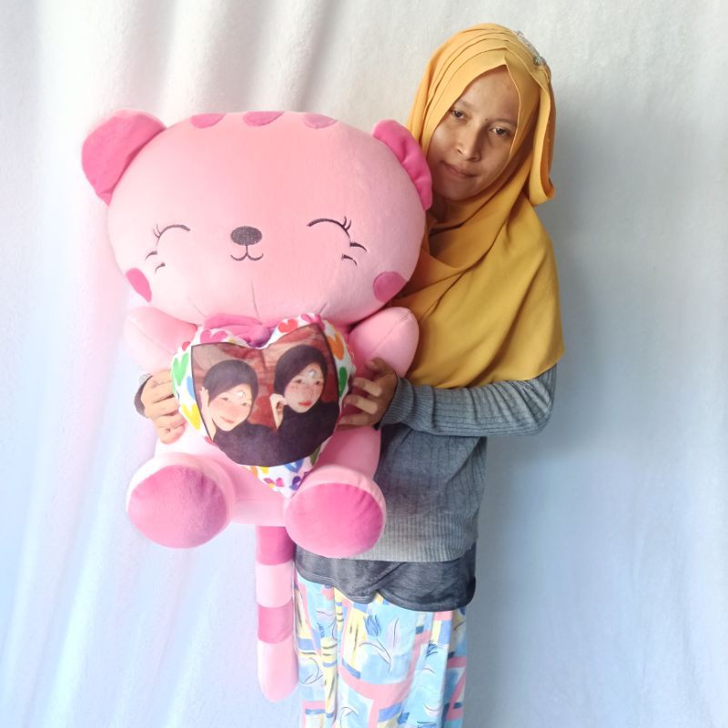 BONEKA KUCING CANTIK JUMBO COSTUM nama atau photo