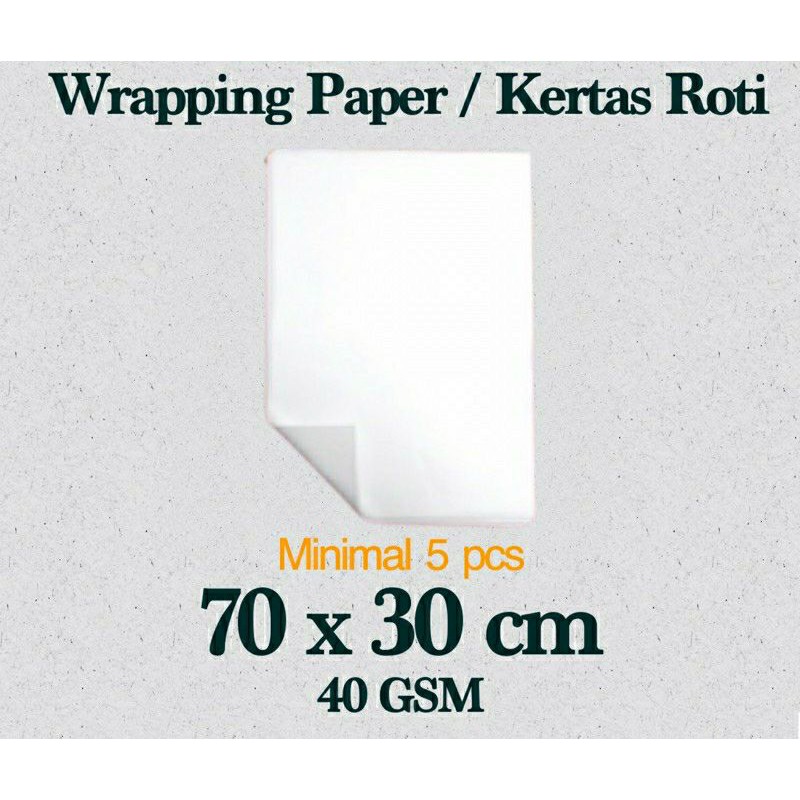 

Wrapping Paper/ Kertas Roti/Kemasan Paket/Kemasan Produk/Kemasan Hampers/Kertas Putih Dalam Kardus