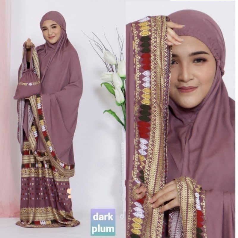 Mukena jumbo songket prada/ mukena songket prada/ mukena bali songket