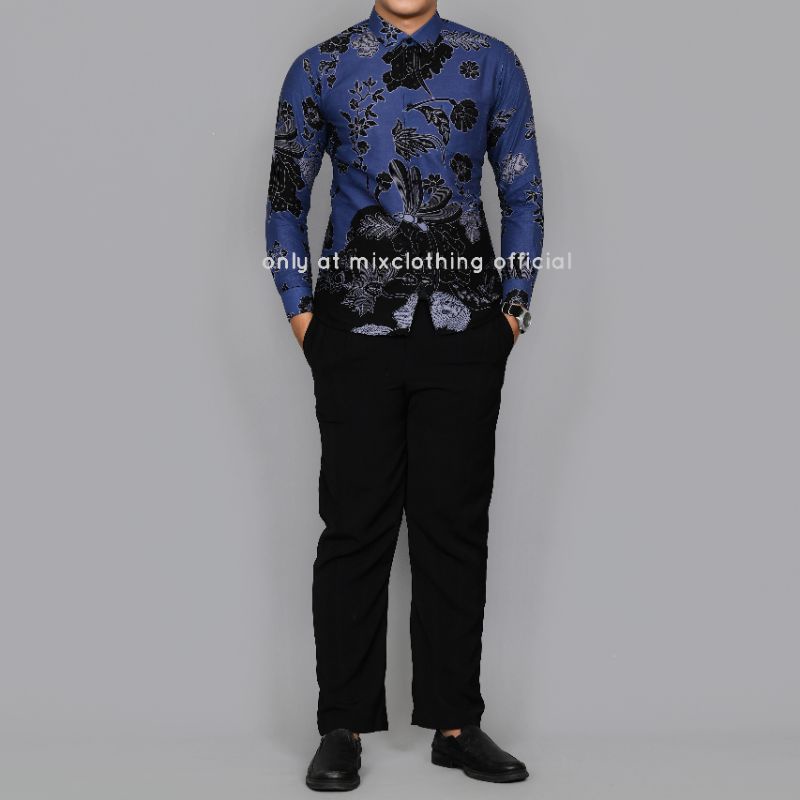 UNIK ASLI KEMEJA PRIA SLIM FIT BAJU BATIK PRIA SLIMFIT D427