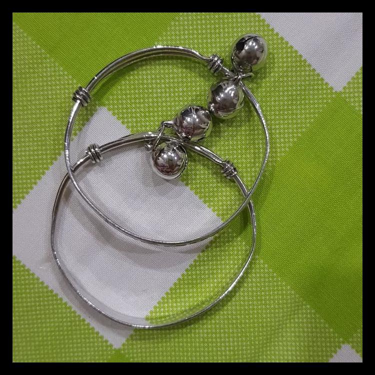 TERLARIS SET GELANG KAKU PERAK ANAK2 TULISAN CHINESE PALING LARIS