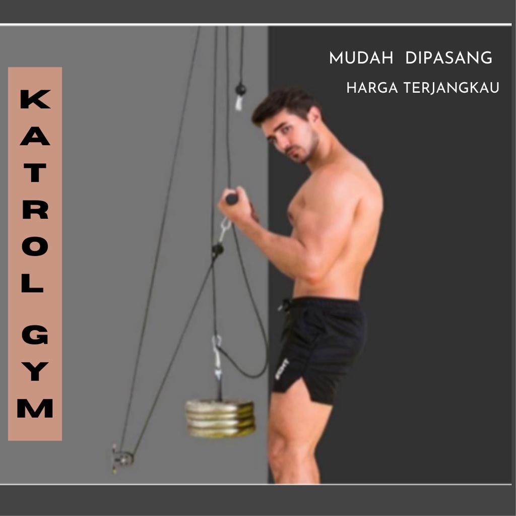 ALAT FITNESS KATROL RODA TUNGGAL PUTAR TANPA SUARA UNTUK GYM / KATROL GYM