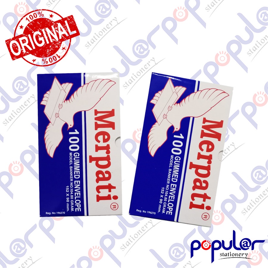 

Amplop Putih Polos Merpati Sedang / Medium - Biru ( Isi 10 Lembar )