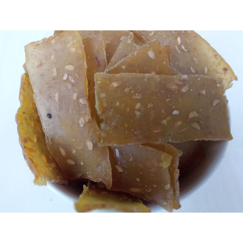 

KERUPUK TEMPE MENTAH KILOAN KEDELAI BANDUNG NETT 250 GRAM-UCRIT FOOD
