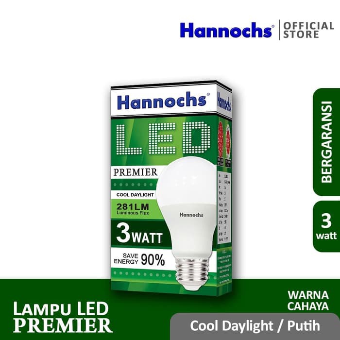 HANNOCHS Lampu LED Premier 3 Watt - Garansi 1 Tahun