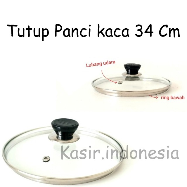 TUTUP PANCI KACA 34 CM + KNOP BULAT GARANSI HARGA TERMURAH MURAH BERKUALITAS SUPER