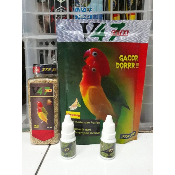 Pakan V47 + vit 47 LoveBird GACOR DORRR