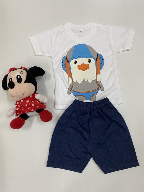 SETELAN ANAK KATUN PEGUIN TERBARU KATUN HALUS UNISEX