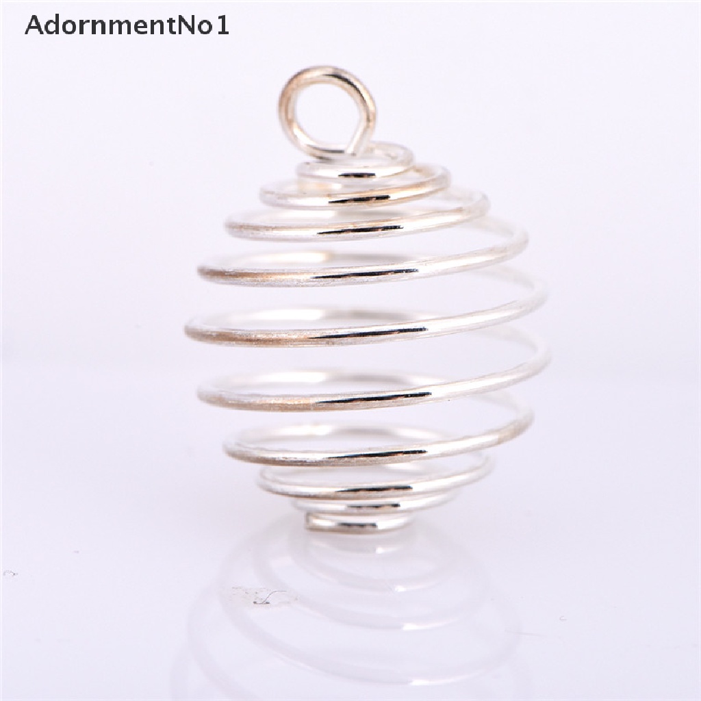 (AdornmentNo1) 30pcs / Set Liontin Lapis Silver Bentuk Kandang Spiral Untuk DIY Perhiasan