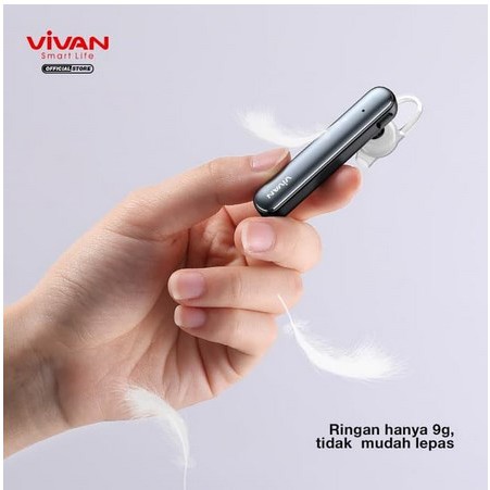 VIVAN Headset Bluetooth Wireless Earphone Stereo Original HD Voice CHAT 100