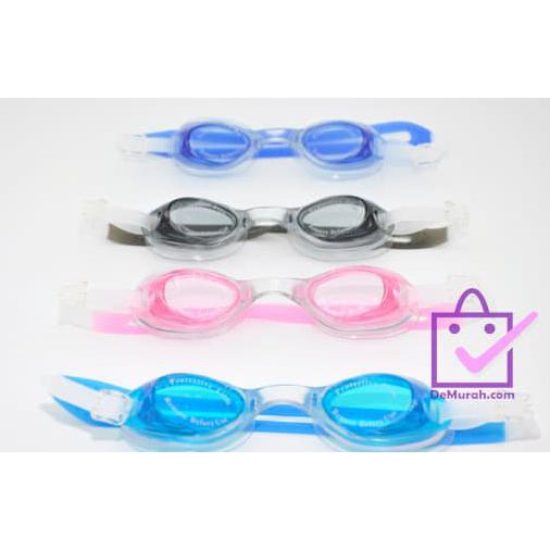 Kacamata Renang Antifog Water World Swim Goggle DZ1600 - Hitam