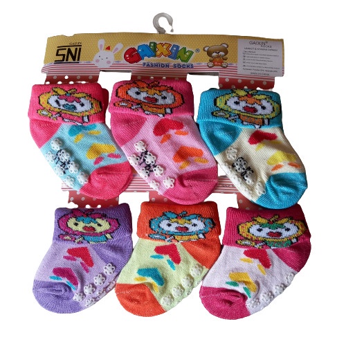 [ SET ISI 3 PASANG ] Kaos Kaki Anti Slip Bayi Motif Lucu Kaos Kaki Bayi