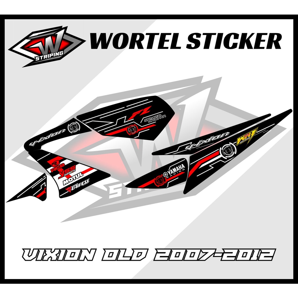Striping Hologram Vixion Old-Stiker Variasi Lis Motor Vixion Motif Elegant Banget