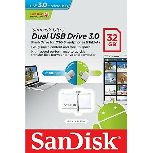 Sandisk Ultra Dual USB Drive OTG USB 3.0 (32 GB) - White