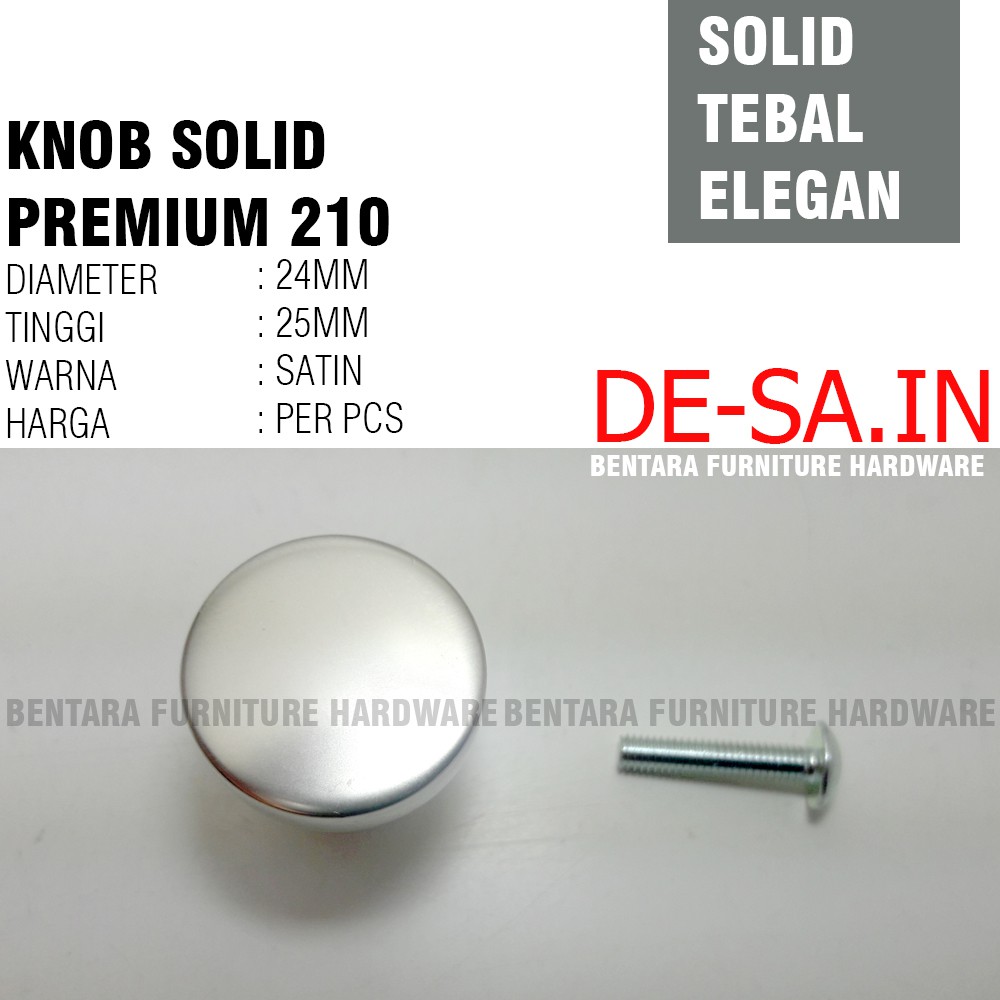 Knob Solid Premium 210 - Handle Tarikan Laci Pintu Kabinet Dapur