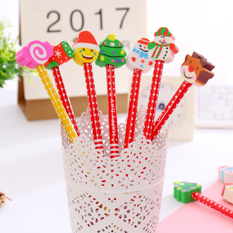 

Pensil Gratis Penghapus Model Karakter Natalan / Pensil Natal Kepala Penghapus
