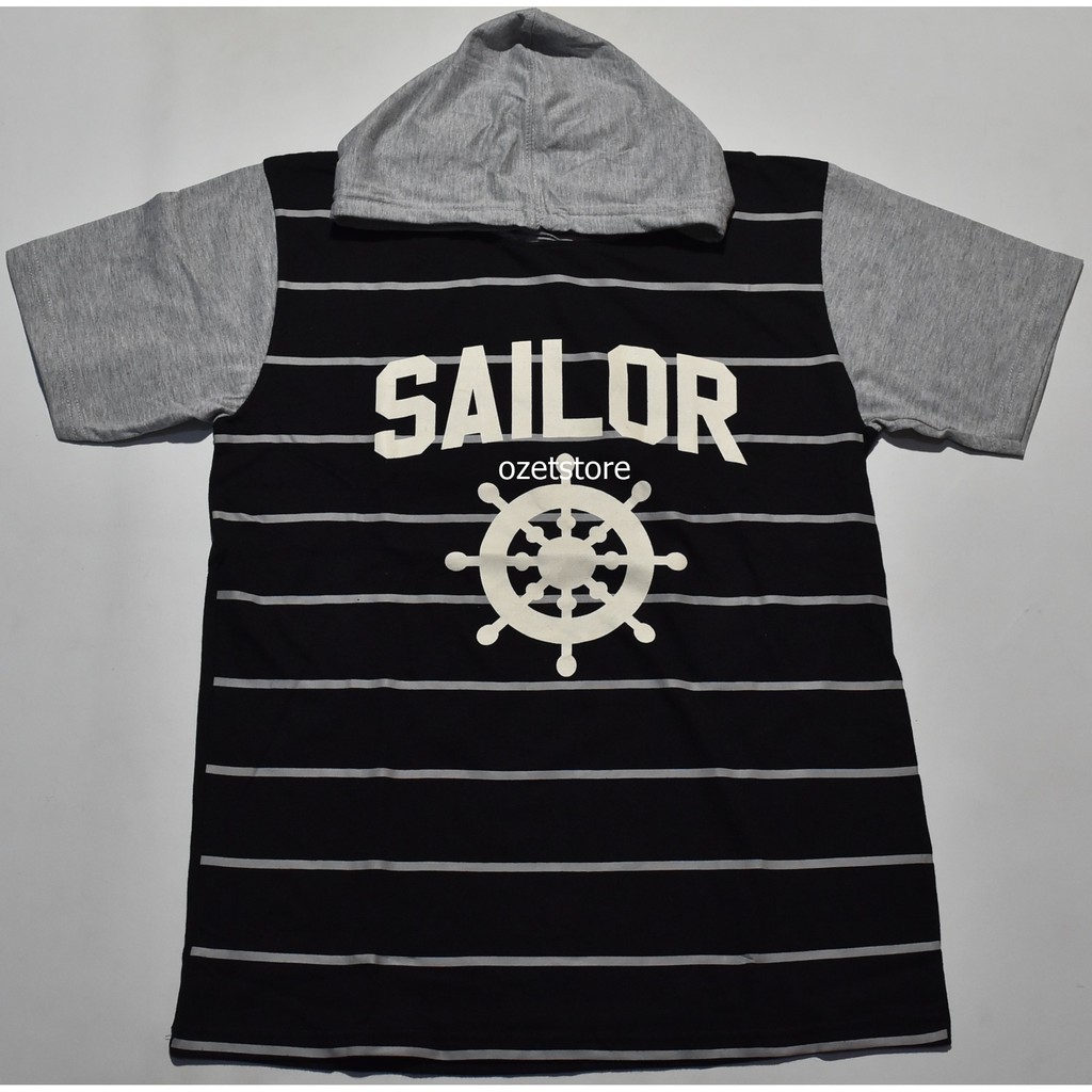 Kaos Merk T Zone Hodie Pria Casual Lengan Pendek Hitam KTZ03 ORIGINAL