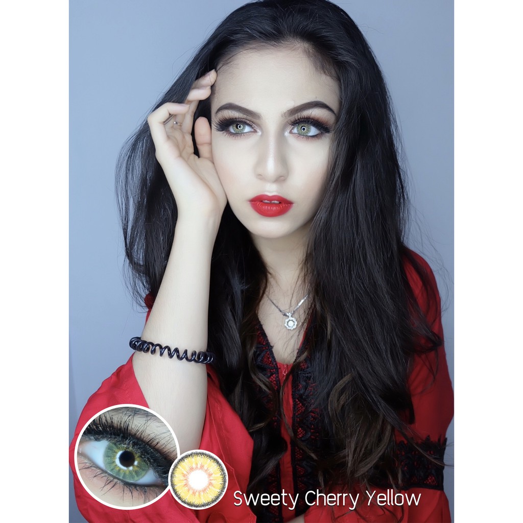 Soflens Sweety Helena Patricia Jenet Nutwara Gray Grey Brown Cherry Yellow Green Soflens Minus Murah