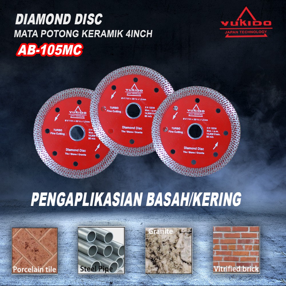 PROMO HARI INI !!! MATA GERINDA POTONG KERAMIK DAN GRANIT MULTIFUNGSI  TERMURAH MERK SUGOI/DIAMOND WHEEL 4&quot;